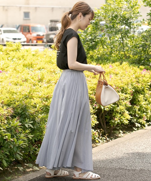 URBAN RESEARCH Sonny Label(アーバンリサーチサニーレーベル)の「コットンボイルフレアスカート(スカート・レディース・ブラック系その他/イエロー系その他/ピンク系その他/ライトグレー・FREE)」の18枚目の写真