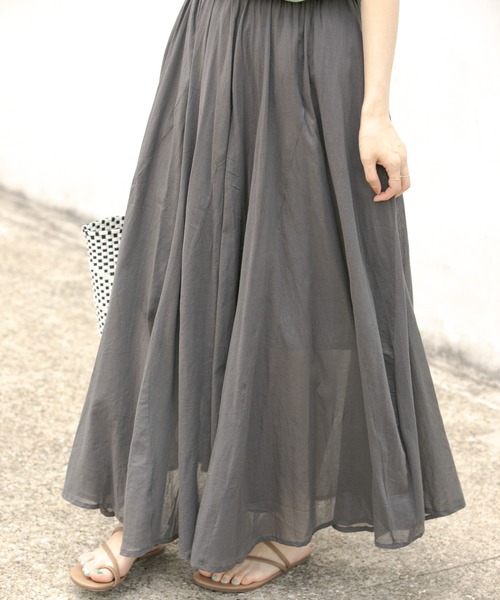 URBAN RESEARCH Sonny Label(アーバンリサーチサニーレーベル)の「コットンボイルフレアスカート(スカート・レディース・ブラック系その他/イエロー系その他/ピンク系その他/ライトグレー・FREE)」の20枚目の写真