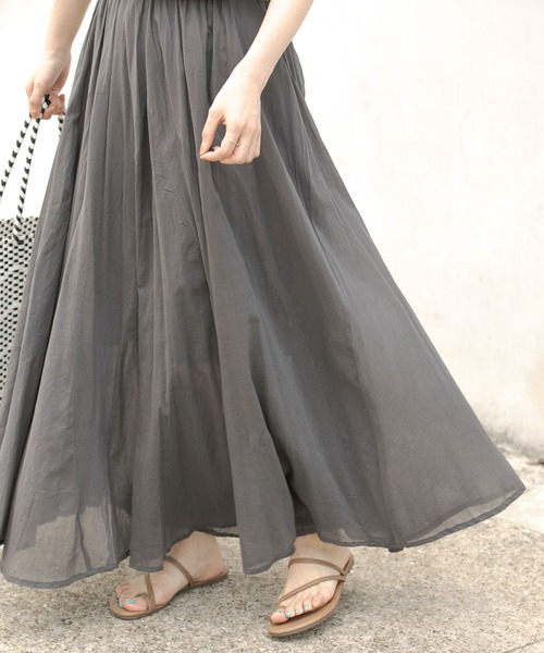 URBAN RESEARCH Sonny Label(アーバンリサーチサニーレーベル)の「コットンボイルフレアスカート(スカート・レディース・ブラック系その他/イエロー系その他/ピンク系その他/ライトグレー・FREE)」の21枚目の写真