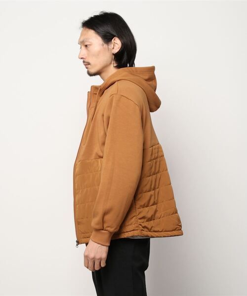 POWER TO THE PEOPLE（パワートゥーザピープル）の「POWER TO THE PEOPLE 中綿切替ジップパーカー（パーカー・メンズ・ブラック/カーキ/オレンジ・LL/M/L）」の4枚目の写真