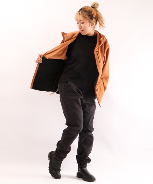 POWER TO THE PEOPLE（パワートゥーザピープル）の「POWER TO THE PEOPLE 中綿切替ジップパーカー（パーカー・メンズ・ブラック/カーキ/オレンジ・LL/M/L）」の6枚目の写真