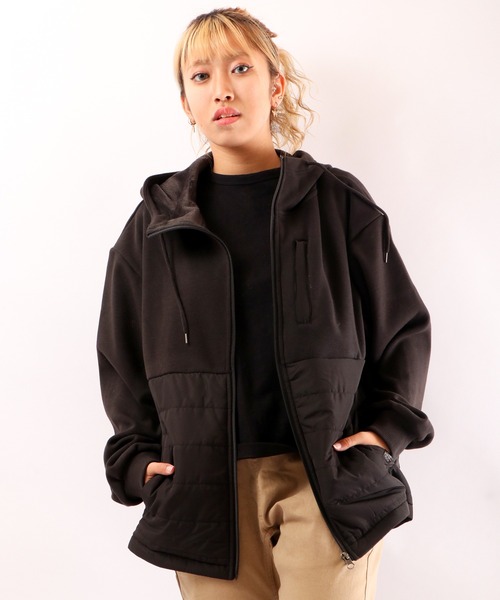 POWER TO THE PEOPLE（パワートゥーザピープル）の「POWER TO THE PEOPLE 中綿切替ジップパーカー（パーカー・メンズ・ブラック/カーキ/オレンジ・LL/M/L）」の19枚目の写真