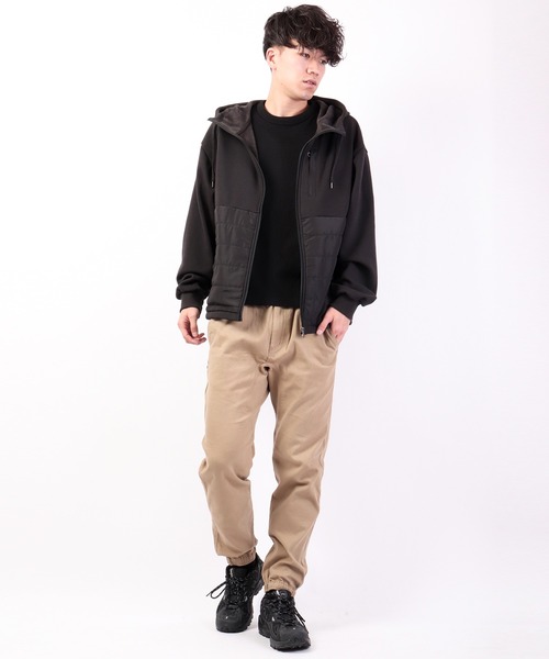 POWER TO THE PEOPLE（パワートゥーザピープル）の「POWER TO THE PEOPLE 中綿切替ジップパーカー（パーカー・メンズ・ブラック/カーキ/オレンジ・LL/M/L）」の17枚目の写真