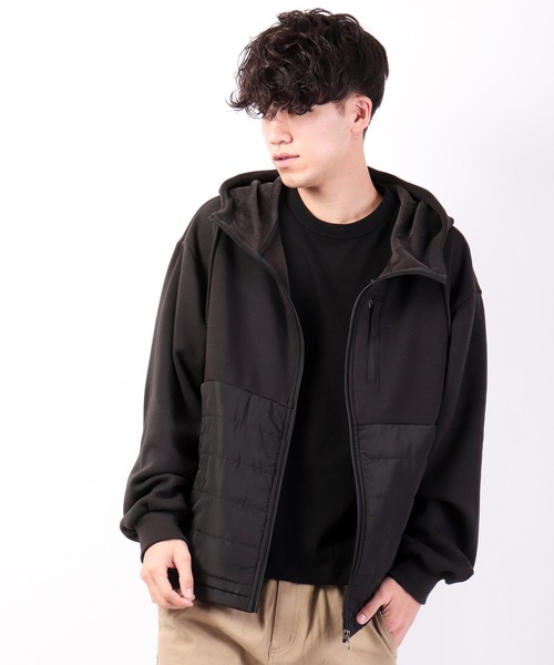 POWER TO THE PEOPLE（パワートゥーザピープル）の「POWER TO THE PEOPLE 中綿切替ジップパーカー（パーカー・メンズ・ブラック/カーキ/オレンジ・LL/M/L）」の14枚目の写真