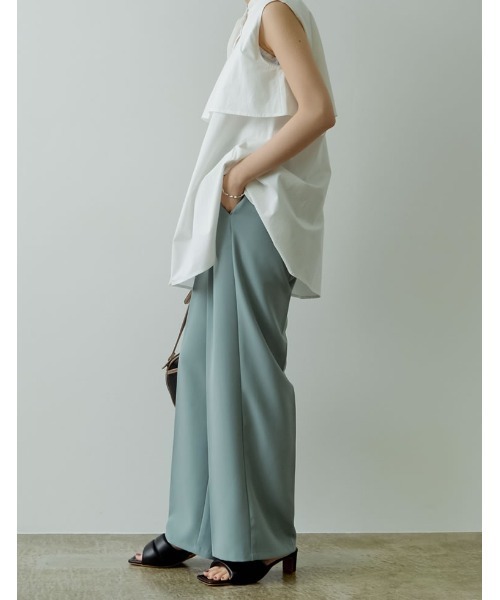 Re:EDIT（リエディ）の「とろみストレッチタックセミルーズスラックス（スラックス・レディース・ブラック/アイボリー/ブルーグリーン/イエロー/キャメル・SHORT/SMALL/MEDIUM/TALL/LARGE）」の13枚目の写真