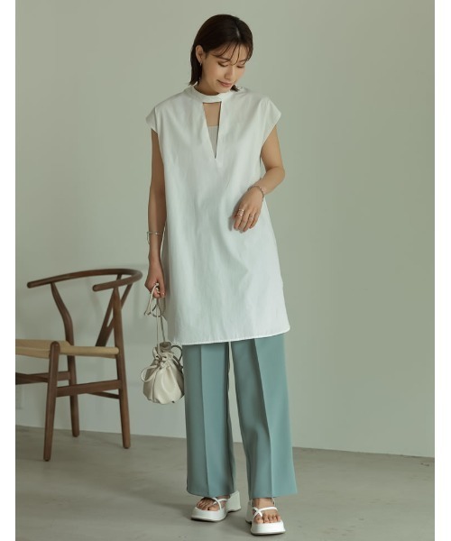 Re:EDIT（リエディ）の「とろみストレッチタックセミルーズスラックス（スラックス・レディース・ブラック/アイボリー/ブルーグリーン/イエロー/キャメル・SHORT/SMALL/MEDIUM/TALL/LARGE）」の17枚目の写真