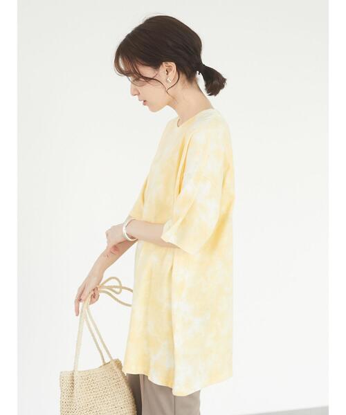 Sugar spoon（シュガースプーン）の「・SUGAR SPOON タイダイTシャツチュニック＊（Tシャツ/カットソー・レディース・オフホワイト/イエロー/グリーン/パープル・FREE）」の19枚目の写真