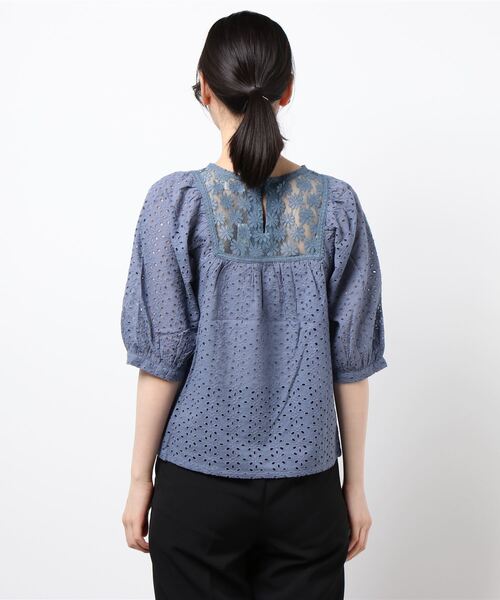 flower（フラワー）の「シーフラワーレーストップ（Tシャツ/カットソー・レディース・ブルー/ピンク・FREE）」の4枚目の写真