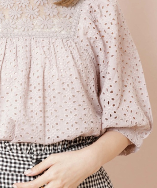 flower（フラワー）の「シーフラワーレーストップ（Tシャツ/カットソー・レディース・ブルー/ピンク・FREE）」の9枚目の写真