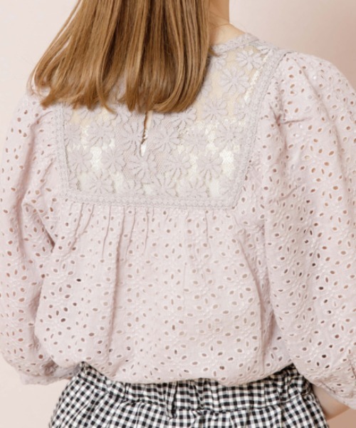 flower（フラワー）の「シーフラワーレーストップ（Tシャツ/カットソー・レディース・ブルー/ピンク・FREE）」の10枚目の写真