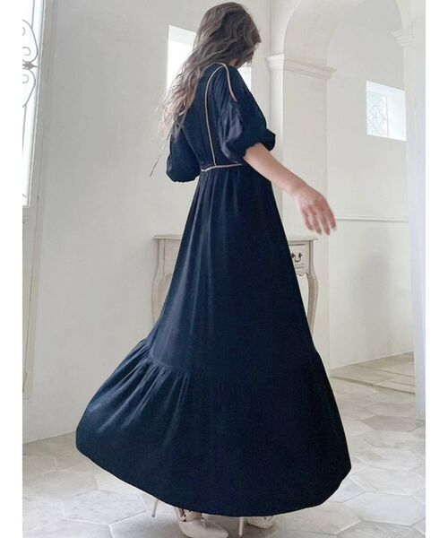 RESEXXY(リゼクシー)の「ボリュームスリーブ深Vワンピース(ワンピース・レディース・ブラック/ベージュ/その他1・FREE)」の15枚目の写真