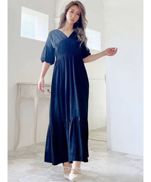 RESEXXY(リゼクシー)の「ボリュームスリーブ深Vワンピース(ワンピース・レディース・ブラック/ベージュ/その他1・FREE)」の17枚目の写真