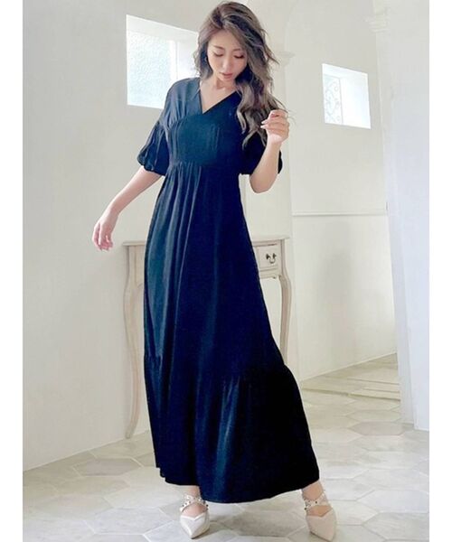 RESEXXY(リゼクシー)の「ボリュームスリーブ深Vワンピース(ワンピース・レディース・ブラック/ベージュ/その他1・FREE)」の19枚目の写真