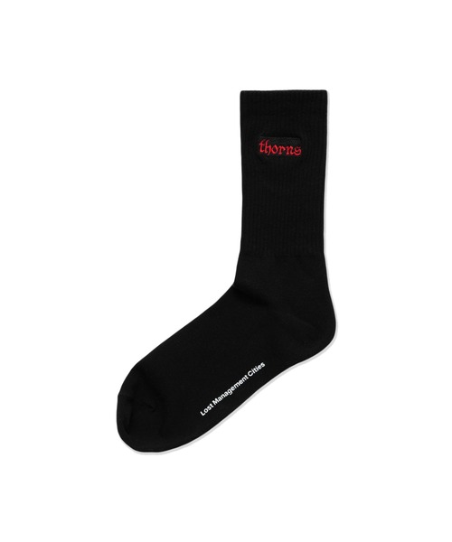 LMCの「【LMC】THORNS SOCKS / エルエムシー THORNS リブ ソックス（ソックス/靴下・メンズ・ブラック・FREE）」の2枚目の写真