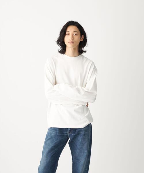 CITEN(シテン)の「<CITEN(シテン)>GIZAコットン テーパード Tシャツ(Tシャツ/カットソー・メンズ・ライトピンク/ホワイト/ダークグレー・M/L)」の8枚目の写真