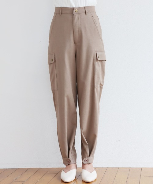 andme（アンドミー）の「レーヨンリネン2wayカーゴパンツ（カーゴパンツ・レディース・ブラック/ライトカーキ/グレー系その他/キナリ・M/L）」の18枚目の写真