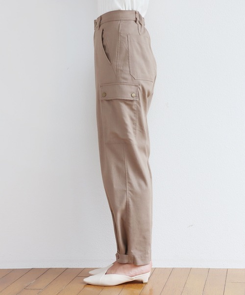 andme（アンドミー）の「レーヨンリネン2wayカーゴパンツ（カーゴパンツ・レディース・ブラック/ライトカーキ/グレー系その他/キナリ・M/L）」の19枚目の写真