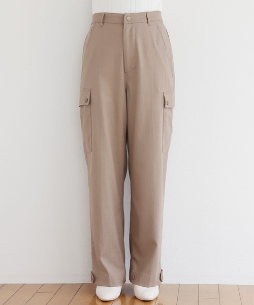 andme（アンドミー）の「レーヨンリネン2wayカーゴパンツ（カーゴパンツ・レディース・ブラック/ライトカーキ/グレー系その他/キナリ・M/L）」の21枚目の写真