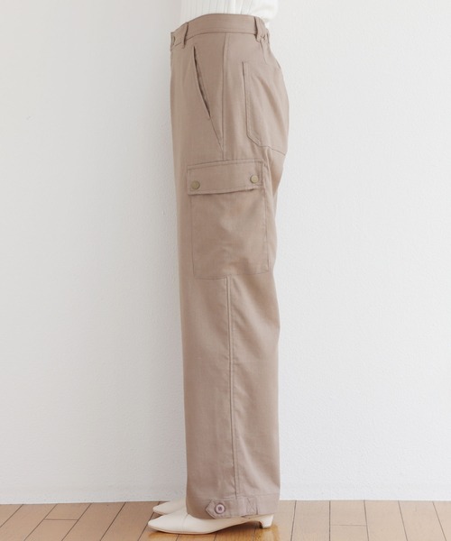 andme（アンドミー）の「レーヨンリネン2wayカーゴパンツ（カーゴパンツ・レディース・ブラック/ライトカーキ/グレー系その他/キナリ・M/L）」の22枚目の写真