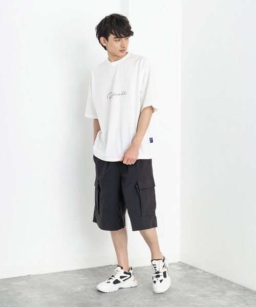 PEN FIELD（ペンフィールド）の「オーバーサイズ PENFIELD ペンフィールド スクエアパネルロゴバックプリント半袖Tシャツ 別注（Tシャツ/カットソー・メンズ・ホワイト/オートミール/ネイビー/ブルー/ホワイト系/グリーン/ブラック/チャコール・M/L/XL）」の12枚目の写真