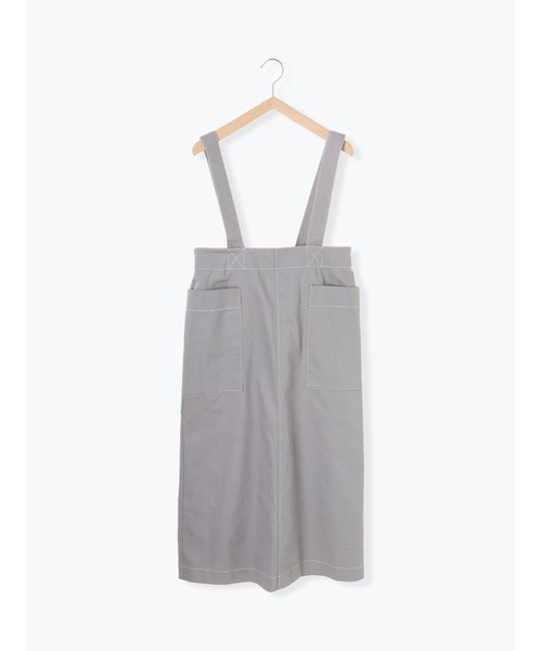 ehka sopo（エヘカソポ）の「配色ステッチジャンスカ（ジャンパースカート・レディース・ミント/ブラウン/キナリ・ﾌﾘ-）」の12枚目の写真