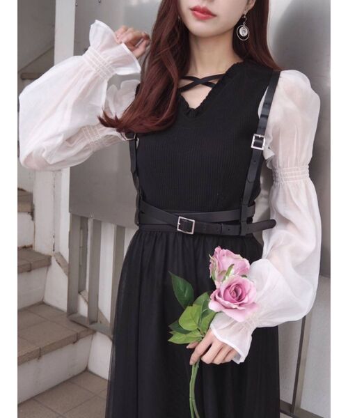 EATME(イートミー)の「クロスハーネスベルト(ベルト・レディース・ブラック・FREE)」の9枚目の写真