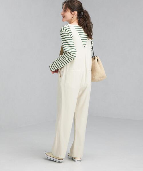 green label relaxing(グリーンレーベルリラクシング)の「フィブリル サロペット(サロペット/オーバーオール・レディース・ブラック/オフホワイト・FREE)」の13枚目の写真