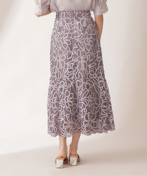 PROPORTION BODY DRESSING(プロポーションボディドレッシング)の「マーメイドバイカラーレーススカート / 1211220509(スカート・レディース・パープル/ライトグリーン/ダークグレー・SMALL/MEDIUM)」の12枚目の写真
