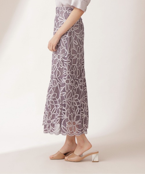 PROPORTION BODY DRESSING(プロポーションボディドレッシング)の「マーメイドバイカラーレーススカート / 1211220509(スカート・レディース・パープル/ライトグリーン/ダークグレー・SMALL/MEDIUM)」の11枚目の写真