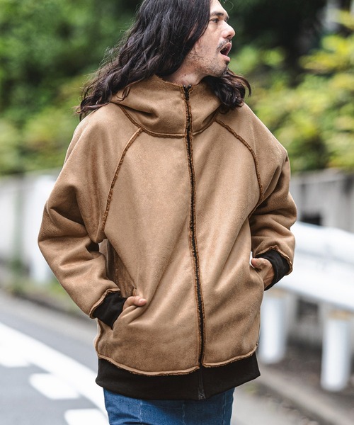 CAMBIO(カンビオ)の「mj8120-フェイクムートンボアブルゾン(ブルゾン・メンズ・オフホワイト/ベージュ/ブラック・M/S/L)」の21枚目の写真