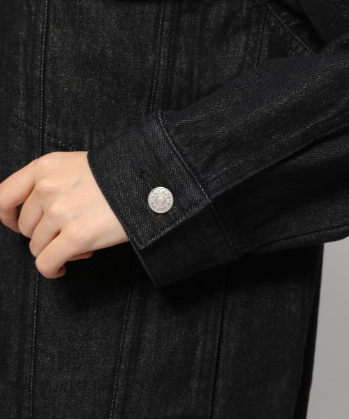 LEPSIM（レプシィム）の「スタンドカラーＧジャン　955928（デニムジャケット・レディース・ブラック/ベージュ/インディゴブルー・FREE）」の13枚目の写真