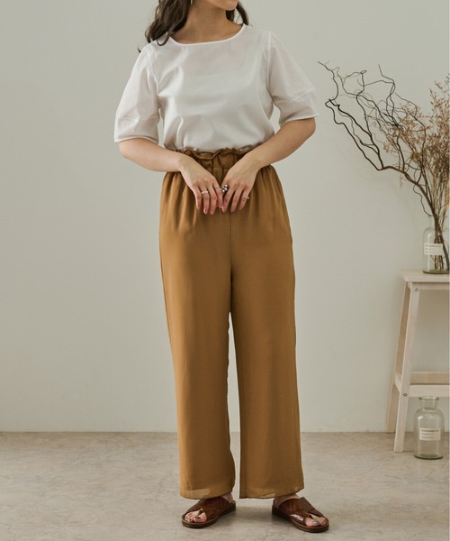 Ambre Neige（アンブルネージュ）の「ランタンスリーブトップス／【WEB/EC限定商品】（シャツ/ブラウス・レディース・オフホワイト/モカ/ナチュラル・FREE）」の4枚目の写真