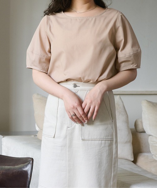 Ambre Neige（アンブルネージュ）の「ランタンスリーブトップス／【WEB/EC限定商品】（シャツ/ブラウス・レディース・オフホワイト/モカ/ナチュラル・FREE）」の10枚目の写真