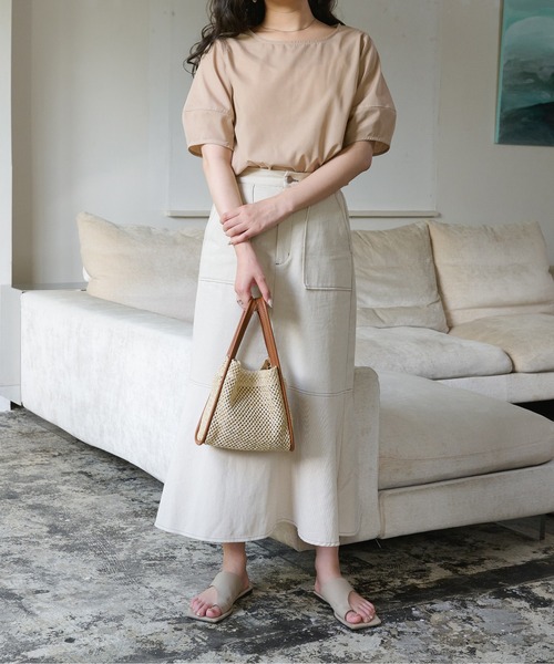 Ambre Neige（アンブルネージュ）の「ランタンスリーブトップス／【WEB/EC限定商品】（シャツ/ブラウス・レディース・オフホワイト/モカ/ナチュラル・FREE）」の8枚目の写真