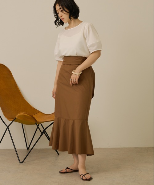 Ambre Neige（アンブルネージュ）の「ランタンスリーブトップス／【WEB/EC限定商品】（シャツ/ブラウス・レディース・オフホワイト/モカ/ナチュラル・FREE）」の20枚目の写真