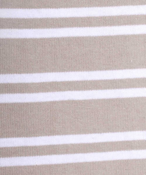 Salong hameu(サロン ハミュー)の「ヘビーウェイト ボートネックボーダーロンT(Tシャツ/カットソー・メンズ・ホワイト系その他/グリーン系その他/ベージュ系その他/ブラック系その他・M/L)」の9枚目の写真