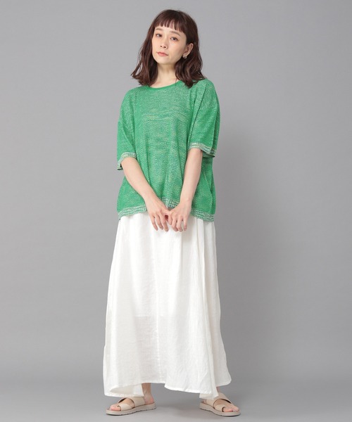 studio CLIP（スタディオクリップ）の「《Natural by studio CLIP》リネンストレートスカート（スカート・レディース・ベージュ/オフホワイト/サックスブルー・FREE）」の14枚目の写真