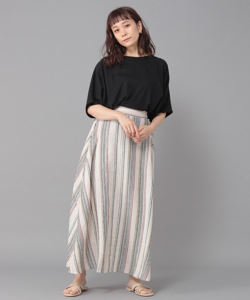 studio CLIP（スタディオクリップ）の「《Natural by studio CLIP》リネンストレートスカート（スカート・レディース・ベージュ/オフホワイト/サックスブルー・FREE）」の12枚目の写真