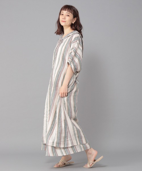 studio CLIP（スタディオクリップ）の「《Natural by studio CLIP》リネンストレートスカート（スカート・レディース・ベージュ/オフホワイト/サックスブルー・FREE）」の10枚目の写真