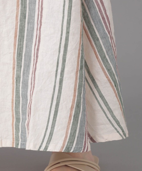 studio CLIP（スタディオクリップ）の「《Natural by studio CLIP》リネンストレートスカート（スカート・レディース・ベージュ/オフホワイト/サックスブルー・FREE）」の11枚目の写真