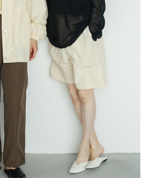 UNDECORATED(アンデコレイテッド)の「UNDECORATED アンデコレイテッド / Recycle Nylon Organic Cotton Shorts リサイクルナイロン オーガニックコットンショーツ / UDS22402(その他パンツ・メンズ・ナチュラル/ブラック/ダークブラウン・1/2/3)」の3枚目の写真