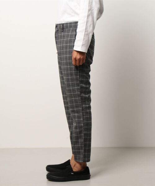 UNION STATION（ユニオンステーション）の「T/Rストレッチグレンチェックパンツ（スラックス・メンズ・グレー系その他/ベージュ系その他/ストライプ/チェック・S/M/L）」の6枚目の写真