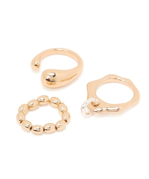 Kastane（カスタネ）の「【fiw.】デザインバリエリング３SET（リング・レディース・ゴールド/シルバー・FREE）」の5枚目の写真