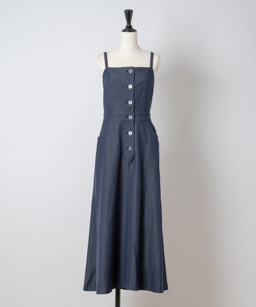 Rewde(ルゥデ)の「【TV着用】バックレースアップジャンパーワンピース(1R05-09232)(ワンピース・レディース・ブラック/ダークブルー・S/M/L)」の13枚目の写真
