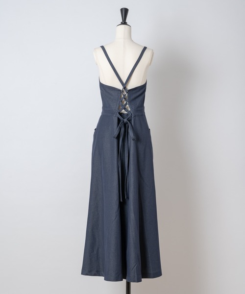 Rewde(ルゥデ)の「【TV着用】バックレースアップジャンパーワンピース(1R05-09232)(ワンピース・レディース・ブラック/ダークブルー・S/M/L)」の15枚目の写真