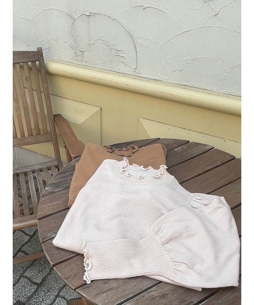 Areeam（アリーム）の「好きをちりばめたプチハイネックトップス（ニット/セーター・レディース・ベージュ/アイボリー・FREE）」の7枚目の写真