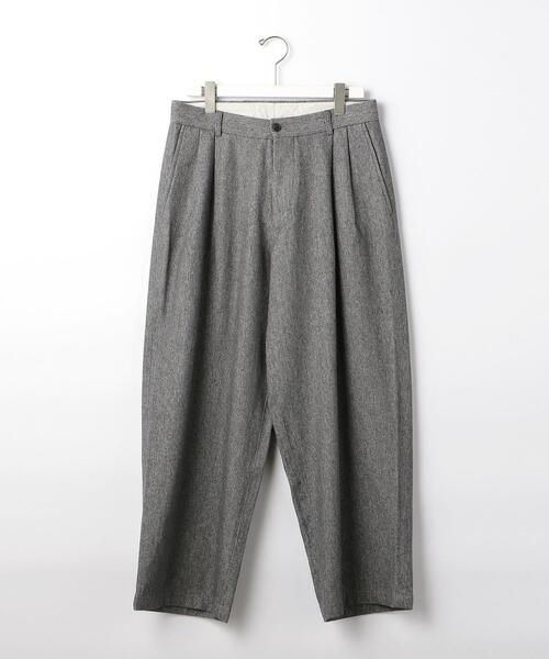 BRACTMENT(ブラクトメント)の「<BRACTMENT(ブラクトメント)>CWNY デニム ワイド 2プリーツ パンツ(デニムパンツ・メンズ・ネイビー/ライトグレー・36/38/40)」の4枚目の写真