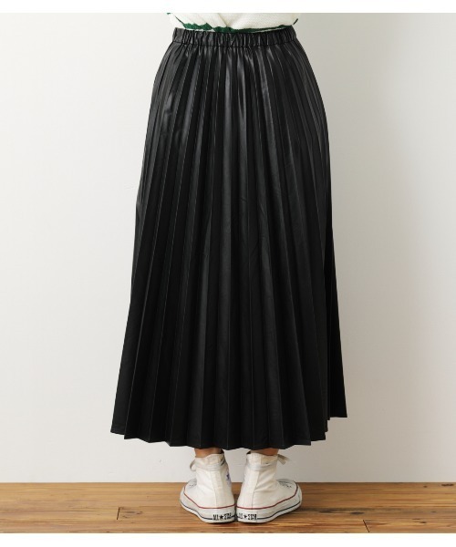 RODEO CROWNS WIDE BOWL（ロデオクラウンズワイドボウル）の「Fレザープリーツスカート（スカート・レディース・ブラウン/ブラック・FREE）」の7枚目の写真
