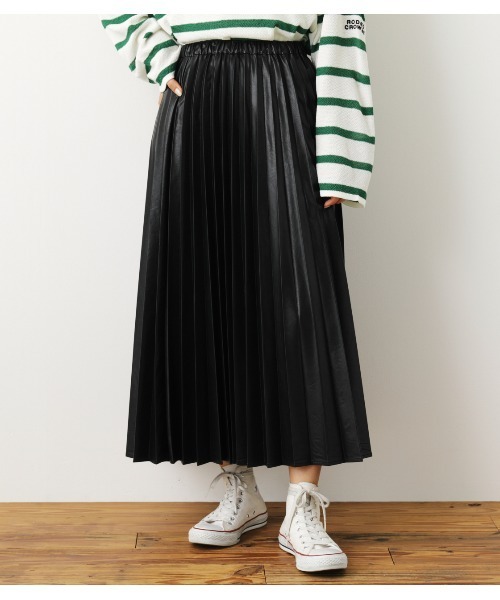RODEO CROWNS WIDE BOWL（ロデオクラウンズワイドボウル）の「Fレザープリーツスカート（スカート・レディース・ブラウン/ブラック・FREE）」の20枚目の写真