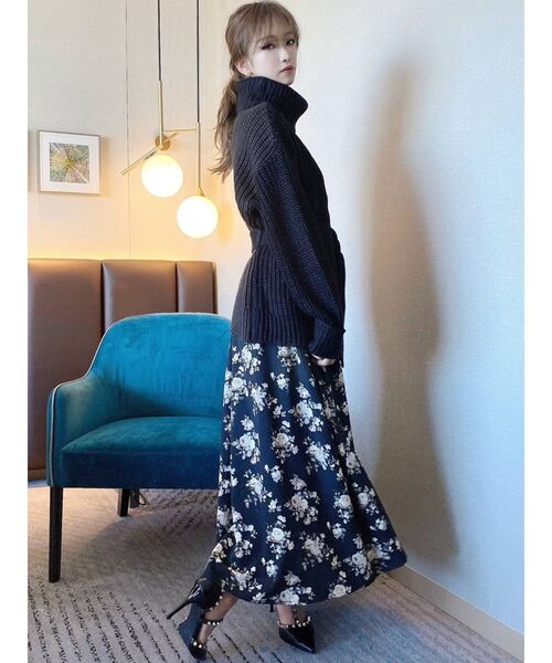 RESEXXY（リゼクシー）の「フラワーロングフレアスカート（スカート・レディース・ホワイト/ブラック/ブラウン・FREE）」の17枚目の写真